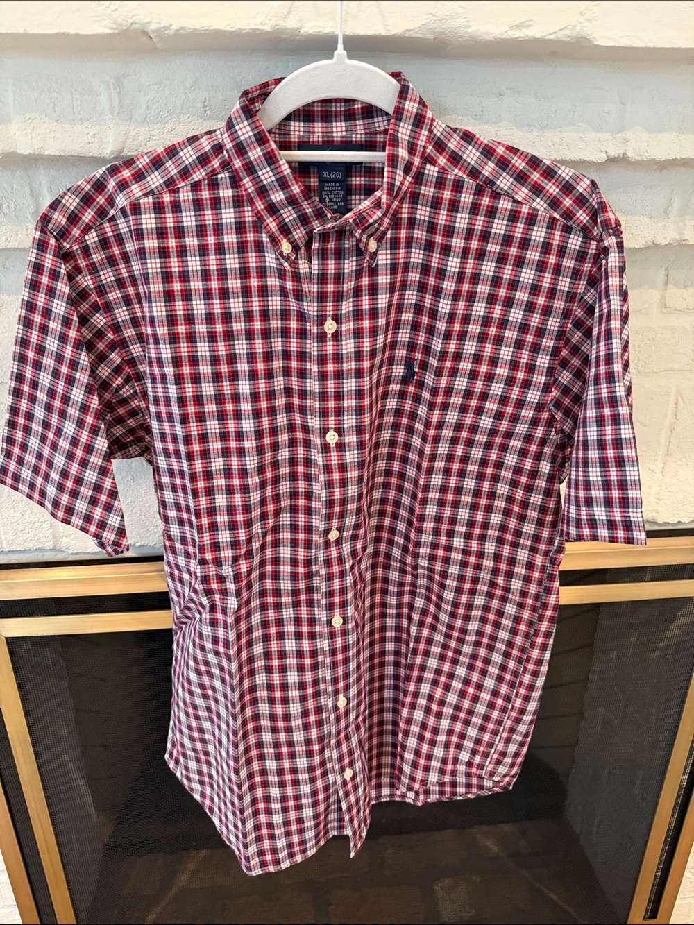 Polo by Ralph Lauren Red & Navy Plaid Button-Down Shirt
